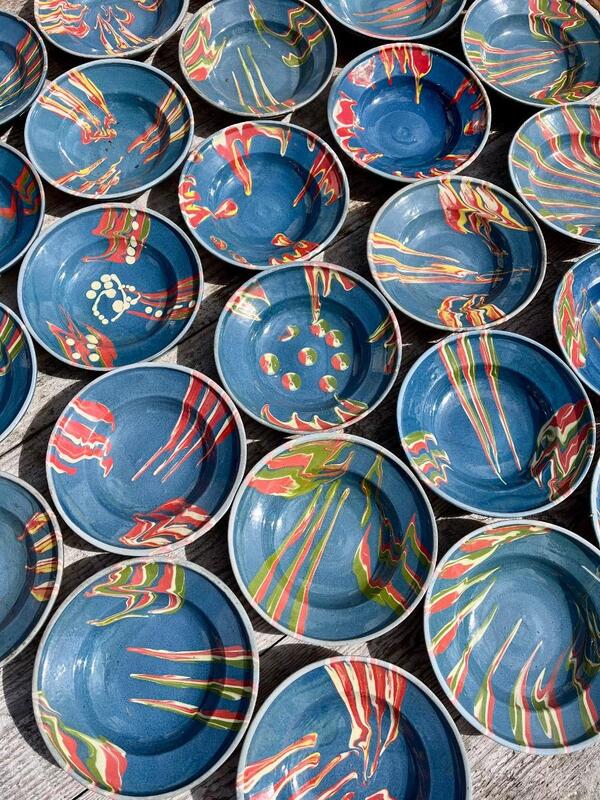 30 saucer each is unique hand painted