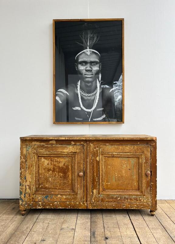 Black & White photography Africa . Old French Chest original patina 