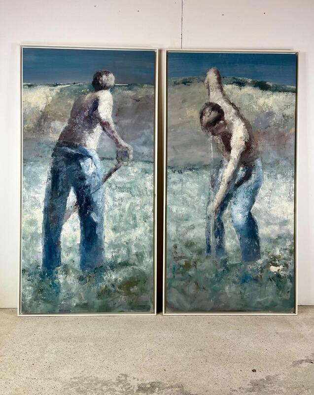 Salines Peintre Romain Suzzoni Dyptique 