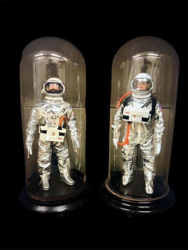 Vintage Action man Space man old French Napoleon III Glass globe 